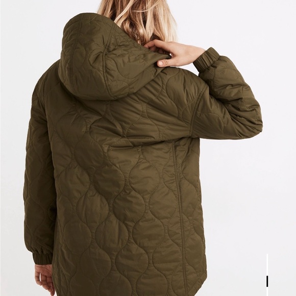 Madewell Women’s Olive Green Packable Puffer Quilted Anorak L - Picture 2 of 9